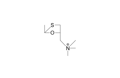 N,N,N,trans-2-Tetramethyl-1,3-oxathiolane-5-methanammonium cation