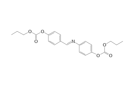 Carbonic acid, 4-[[[4-[(propoxycarbonyl)oxy]phenyl]imino]methyl]phenyl propyl ester