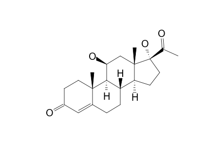 4-Pregnen-11β,17-diol-3, 20-dione