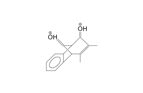 6,7-Benzo-3,4-dimethyl-bicyclo(3.2.1)oct-3,6-diene-2,8-dione diprotonated dication