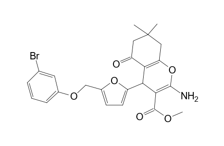 methyl 2-amino-4-{5-[(3-bromophenoxy)methyl]-2-furyl}-7,7-dimethyl-5-oxo-5,6,7,8-tetrahydro-4H-chromene-3-carboxylate