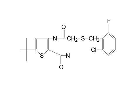 5-tert-butyl-3-{2-[(2-chloro-6-fluoronbenzyl)thio]acetamido}-2-thiophenecarboxamide