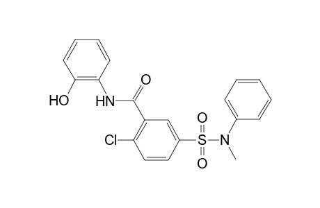 2-Chloranyl-N-(2-hydroxyphenyl)-5-[methyl(phenyl)sulfamoyl]benzamide