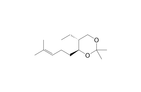 (4S,5R)-5-ethyl-2,2-dimethyl-4-(4-methylpent-3-enyl)-1,3-dioxane