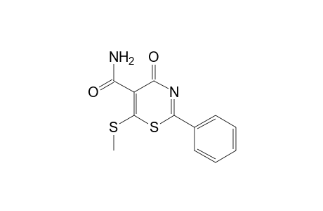 6-(methylthio)-4-oxo-2-phenyl-4H-1,3-thiazine-5-carboxamide