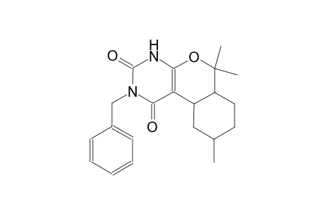 2-benzyl-6,6,9-trimethyl-4,6,6a,7,8,9,10,10a-octahydro-1H-[2]benzopyrano[3,4-d]pyrimidine-1,3(2H)-dione