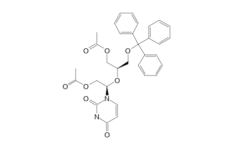 2',3'-DI-O-ACETYL-5'-O-(TRIPHENYLMETHYL)-2',3'-SECOURIDINE;1-[(1R)-2-ACETOXY-1-((1R)-2-ACETOXY-1-[(TRIPHENYLMETHOXY)-METHYL]-ETHOXY)-ETHYL]-URACIL