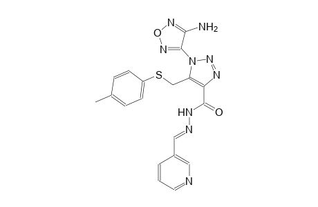 1-(4-amino-1,2,5-oxadiazol-3-yl)-5-{[(4-methylphenyl)sulfanyl]methyl}-N'-[(E)-3-pyridinylmethylidene]-1H-1,2,3-triazole-4-carbohydrazide