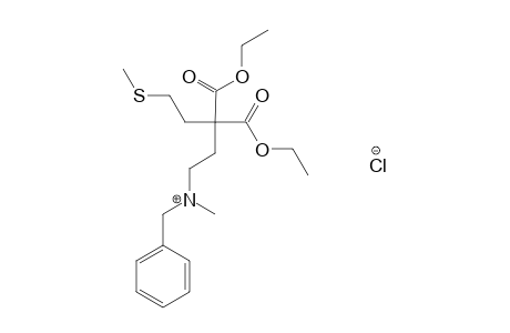 [2-(benzylmethylamino)ethyl][2-(methylthio)ethyl]malonic acid, diethyl ester, hydrochloride