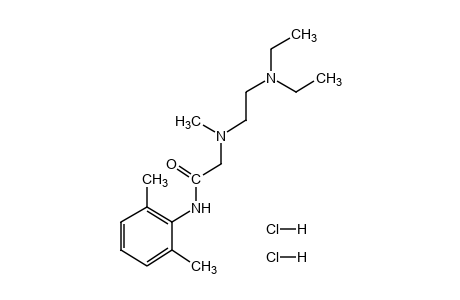 2-{[2-(diethylamino)ethyl]methylamino}-2',6'-acetoxylidide, dihydrochloride