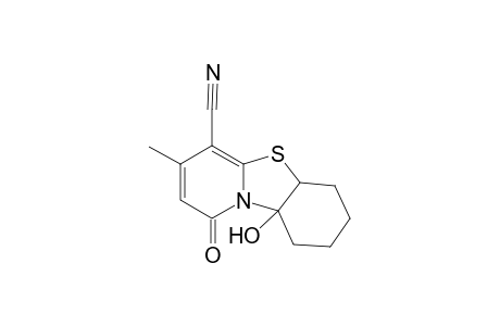 1H-pyrido[2,1-b]benzothiazole-4-carbonitrile, 5a,6,7,8,9,9a-hexahydro-9a-hydroxy-3-methyl-1-oxo-