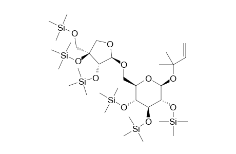 1,1-Dimethyl-2-propenyl, 6-o-(R)-B-D-apiofuranosyl-B-D-glucopyranoside, 6tms