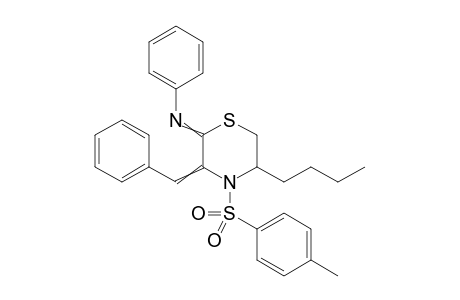 3-Benzylidene-5-butyl-N-phenyl-4-tosylthiomorpholin-2-imine