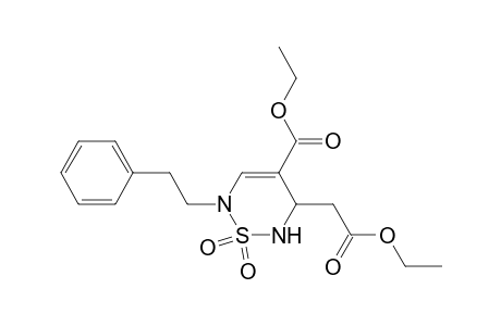 2H-1,2,6-Thiadiazine-3-acetic acid, 4-(ethoxycarbonyl)-3,6-dihydro-6-(2-phenylethyl)-, ethyl ester, 1,1-dioxide