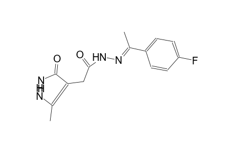 1H-pyrazole-4-acetic acid, 2,3-dihydro-5-methyl-3-oxo-, 2-[(E)-1-(4-fluorophenyl)ethylidene]hydrazide