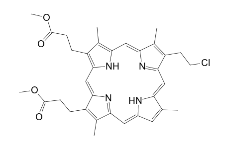 21H,23H-Porphine-2,18-dipropanoic acid, 8-(2-chloroethyl)-3,7,12,17-tetramethyl-, dimethyl ester