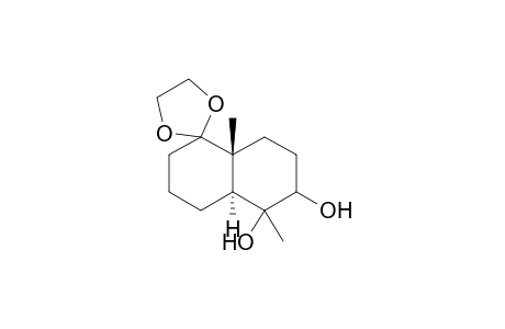 (4aS,8aR)-5',8'a-Dimethyl-3',4',4'a,5',6',7',8',8'a-octahydrospiro[1,3-dioxolan-2,1'(2'H)-naphthalene]-5',6'-diol