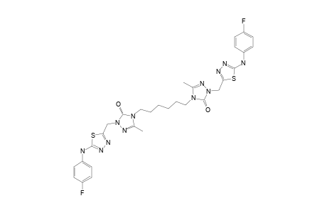 4,4'-(HEXANE-1,4-DIYL)-BIS-[2-[[5-(4-FLUOROPHENYLAMINO)-1,3,4-THIADIAZOLE-2-YL]-METHYL]-5-METHYL-2H-1,2,4-TRIAZOLE-3(4H)-ONE]