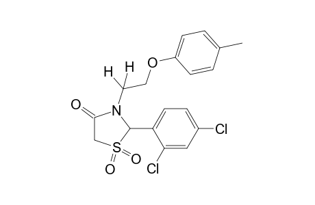 2-(2,4-dichlorophenyl)-3-[2-(p-tolyloxy)ethyl]-4-thiazolidinone, 1,1-dioxide