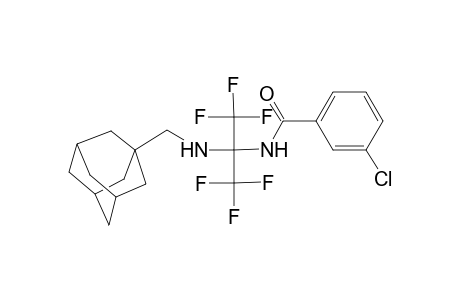 N-[1-[(Adamantan-1-ylmethyl)-amino]-2,2,2-trifluoro-1-trifluoromethyl-ethyl]-3-chloro-benzamide