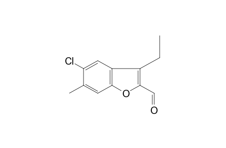 5-chloro-3-ethyl-6-methyl-2-benzofurancarboxaldehyde