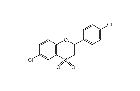 6-chloro-2-(p-chlorophenyl)-1,4-benzoxathian, 4,4-dioxide