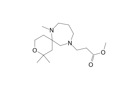 2,2,7-trimethyl-11-methoxycarbonylethyl-3-oxa-7,11-diazaspiro[5.6]dodecane