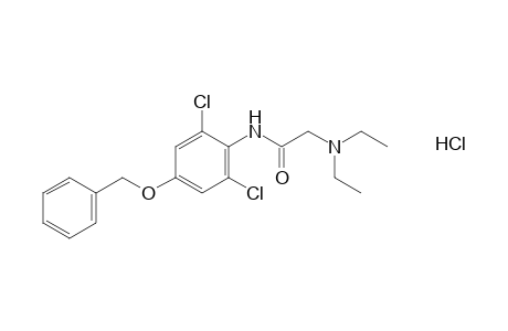 4'-(benzyloxy)-2',6'-dichloro-2-(diethylamino)acetanilide, monohydrochloride