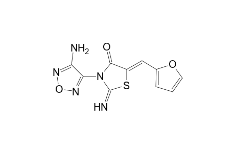 (5Z)-3-(4-amino-1,2,5-oxadiazol-3-yl)-5-(2-furylmethylene)-2-imino-1,3-thiazolidin-4-one