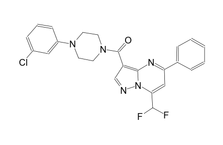 3-{[4-(3-chlorophenyl)-1-piperazinyl]carbonyl}-7-(difluoromethyl)-5-phenylpyrazolo[1,5-a]pyrimidine