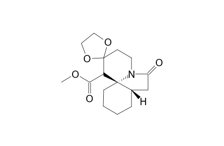 Methyl 2,2-Ethylenedioxy-decahydro-6H-pyrido[2,1-i]indole-6-one-1-carboxylate