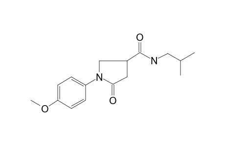 Pyrrolidine-3-carboxamide, 1-(4-methoxyphenyl)-5-oxo-N-(2-methylpropyl)-