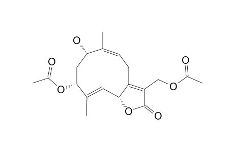 ARTANOMALIDEA;(REL)-1-ALPHA-HYDROXY-3-ALPH@A,13-DIACETOXYGERMACRA-4,7-(11),9-TRIEN-12,6-ALPHA-OLIDE