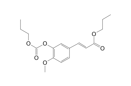 Trans-3-(N-propyloxycarbonyl)oxy-4-methoxycinnamic acid, N-propyl ester