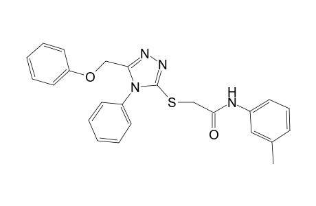 N-(3-methylphenyl)-2-{[5-(phenoxymethyl)-4-phenyl-4H-1,2,4-triazol-3-yl]sulfanyl}acetamide