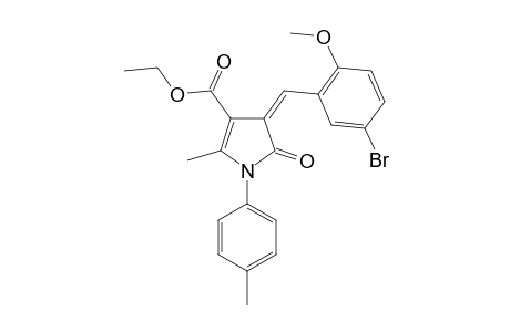 (4Z)-4-(5-bromo-2-methoxy-benzylidene)-5-keto-2-methyl-1-(p-tolyl)-2-pyrroline-3-carboxylic acid ethyl ester