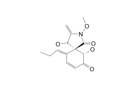 SPIROSTAPHYLOTRICHIN-A;(4R*,5S*,6S*)-4,6-DIHYDROXY-2-METHOXY-3-METHYLIDENE-10-[(Z)-PROPYLIDENE]-2-AZASPIRO-[4.5]-DEC-8-EN-1,7-DIONE