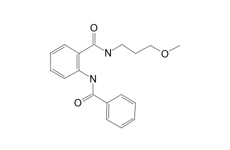 Benzamide, 2-benzoylamino-N-(3-methoxypropyl)-