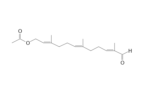 (2E,6E,10E)-3,7,11-Trimethyl-12-oxo-2,6,10-dodecatrienyl acetate