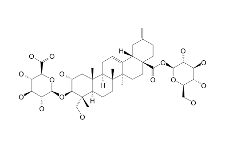 ZYGOPHYLOSIDE-J;3-O-[BETA-D-GLUCURONIC-ACID-PYRANOSYL]-30-NORARJUNOLIC-ACID-28-O-[BETA-D-GLUCOPYRANOSYL]-ESTER