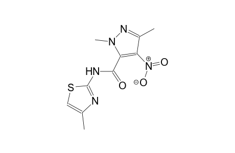 1,3-dimethyl-N-(4-methyl-1,3-thiazol-2-yl)-4-nitro-1H-pyrazole-5-carboxamide