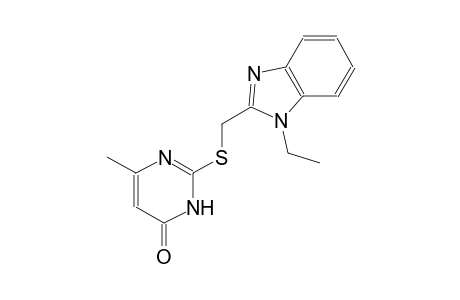 2-(((1-ethyl-1H-benzo[d]imidazol-2-yl)methyl)thio)-6-methylpyrimidin-4(3H)-one