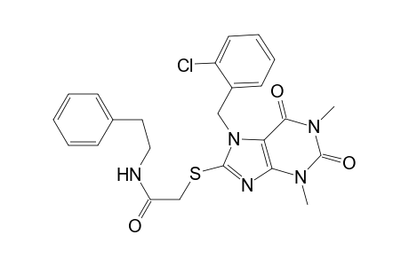 acetamide, 2-[[7-[(2-chlorophenyl)methyl]-2,3,6,7-tetrahydro-1,3-dimethyl-2,6-dioxo-1H-purin-8-yl]thio]-N-(2-phenylethyl)-