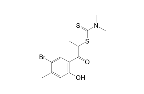 5'-bromo-2'-hydroxy-2-mercapto-4'-methylpropiophenone, 2-(dimethyldithiocarbamate)