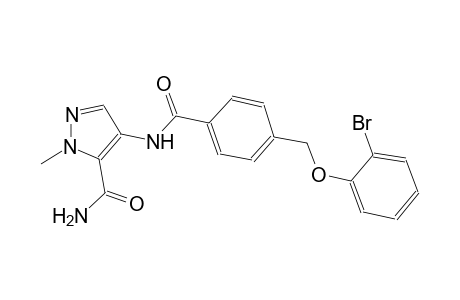 4-({4-[(2-bromophenoxy)methyl]benzoyl}amino)-1-methyl-1H-pyrazole-5-carboxamide