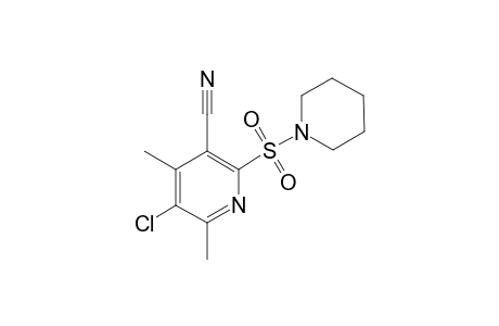 5-Chloranyl-4,6-dimethyl-2-piperidin-1-ylsulfonyl-pyridine-3-carbonitrile