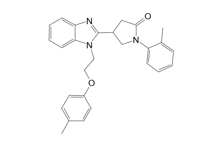 2-Pyrrolidinone, 4-[1-[2-(4-methylphenoxy)ethyl]-1H-1,3-benzimidazol-2-yl]-1-(2-methylphenyl)-