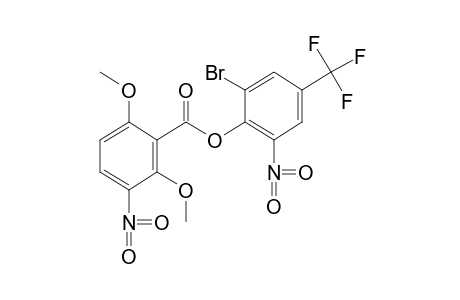 2,6-DIMETHOXY-3-NITROBENZOIC ACID, 2-BROMO-6-NITRO-alpha,alpha,alpha-TRIFLUORO-p-TOLYL ESTER