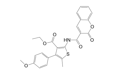 ethyl 4-(4-methoxyphenyl)-5-methyl-2-{[(2-oxo-2H-chromen-3-yl)carbonyl]amino}-3-thiophenecarboxylate