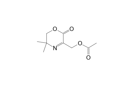 3-(Acetoxymethyl)-5,6-dihydro-5,5-dimethyl-1,4-oxazin-2-one